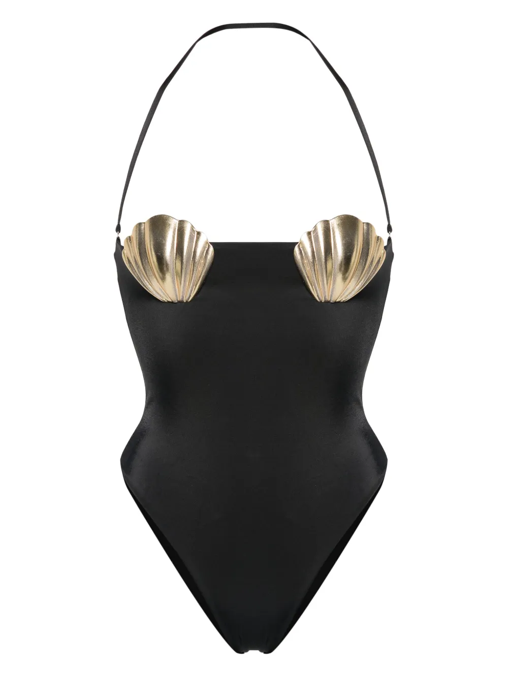 DSQUARED2 Badpak met schelpdetail Zwart