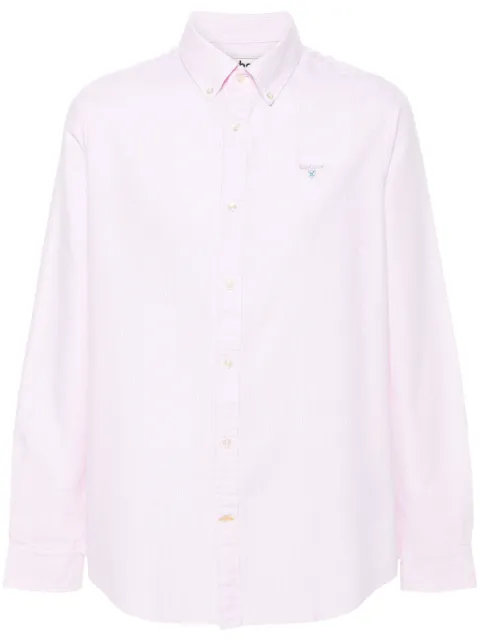 Barbour logo-embroidered striped shirt