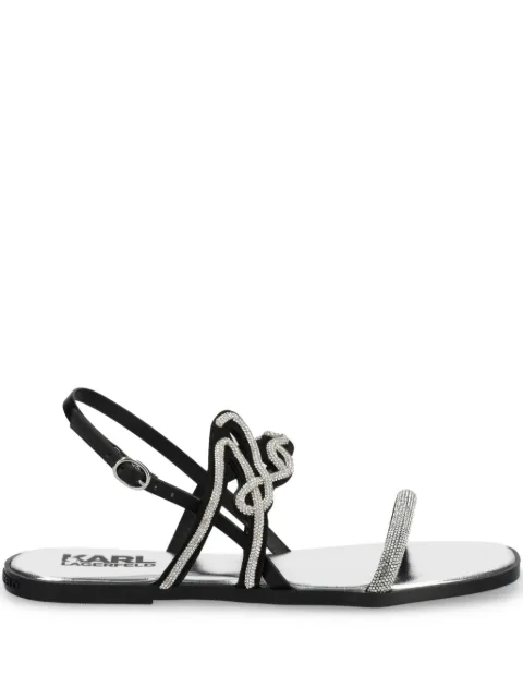Karl Lagerfeld sandalias con letras del logo
