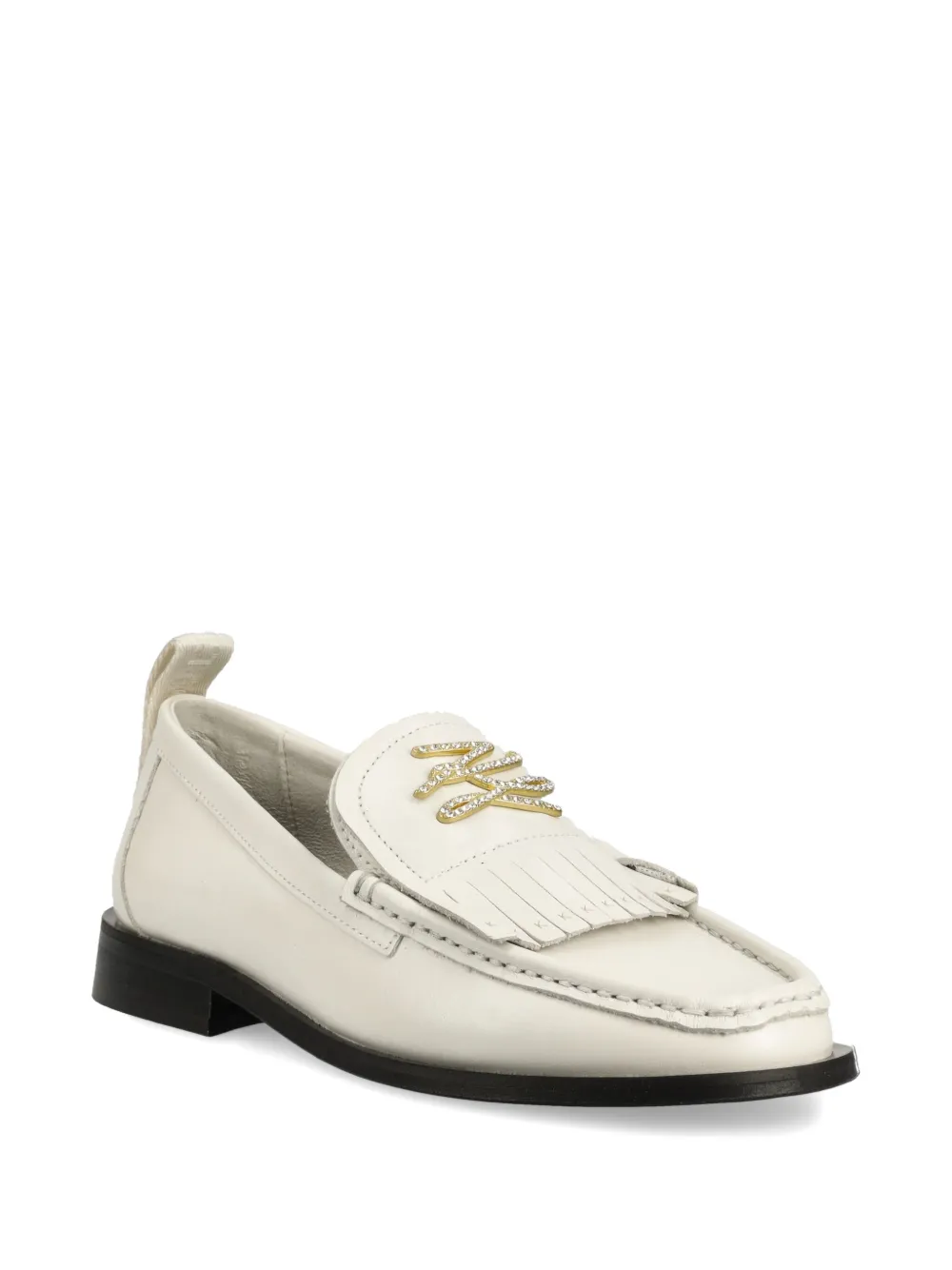 Karl Lagerfeld leather loafers - Wit