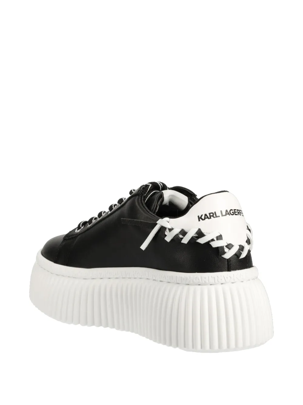 Karl Lagerfeld Logo-stitched Sneakers In Black