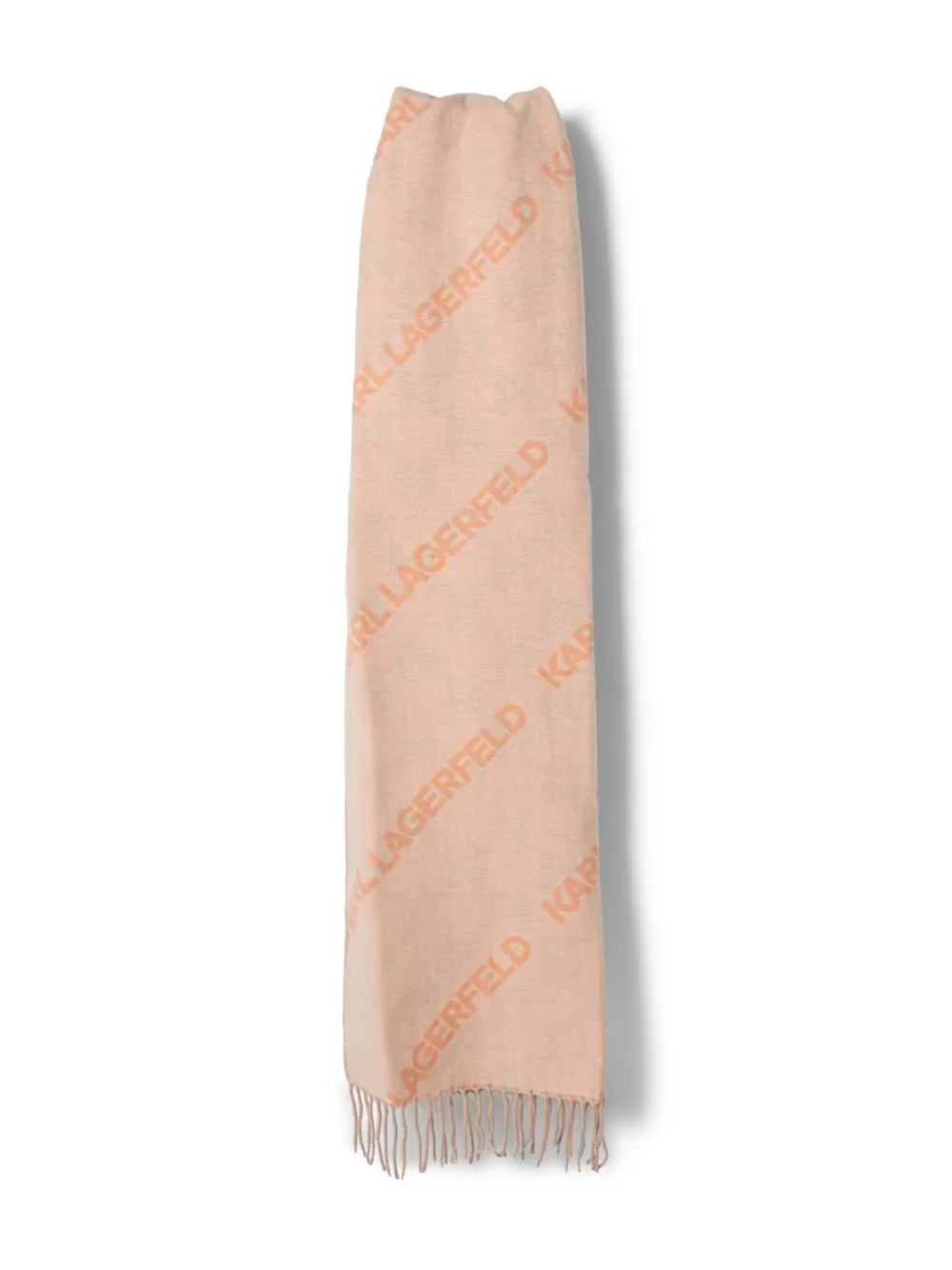 Karl Lagerfeld mascada con logo estampado y flecos | rosado | Image 1