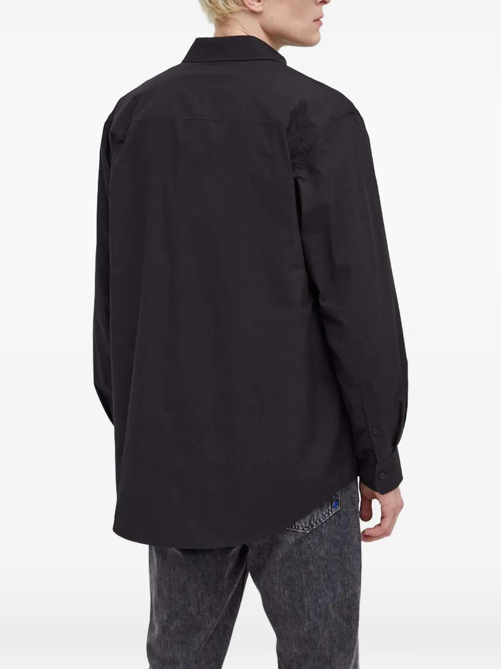 Karl Lagerfeld Jeans Overhemd met logopatch Zwart