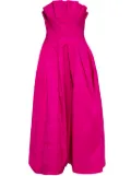 Amsale moiré-effect midi dress - Purple