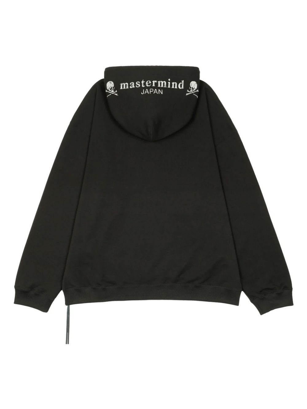 Shop Mastermind Japan Skull-print Cotton Hoodie In Black