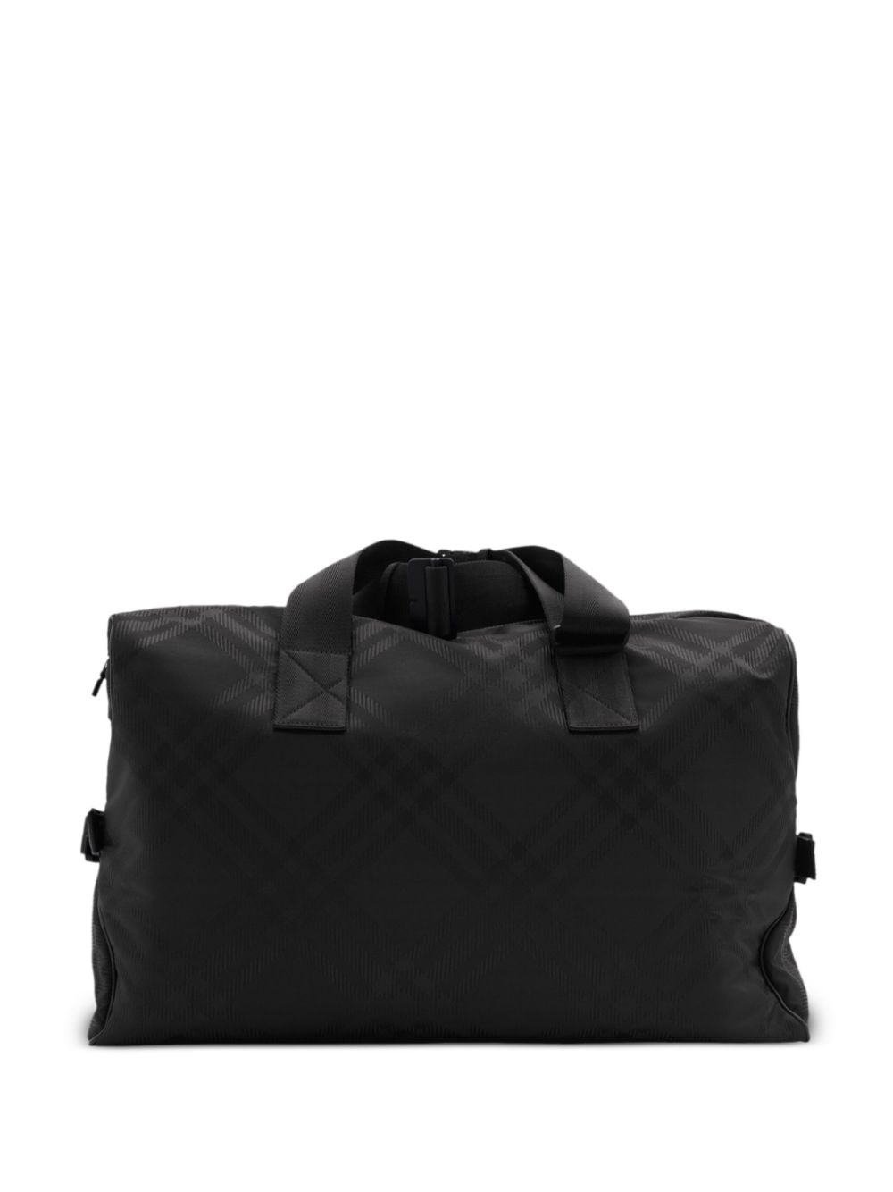 Shop Burberry Check-jacquard Holdall In Black