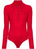 Maje wool-silk bodysuit - Red