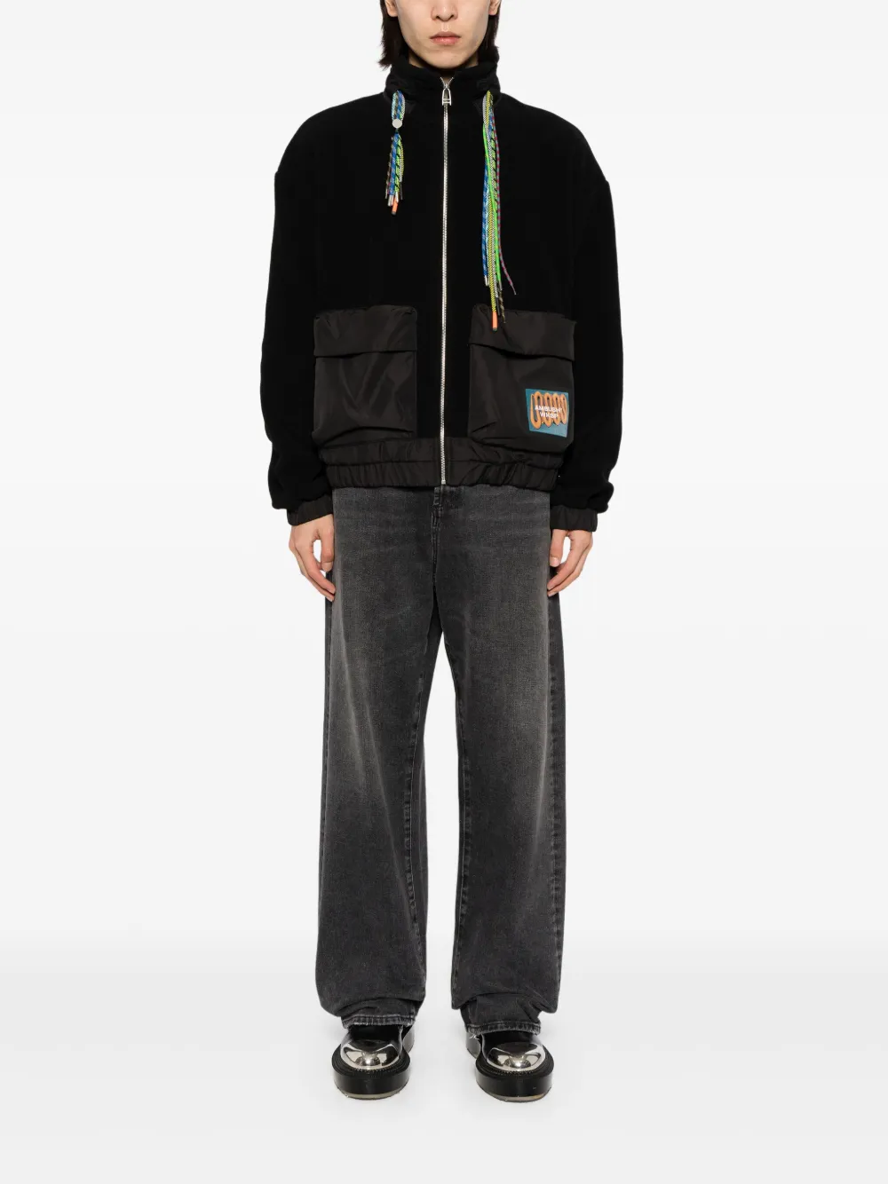 AMBUSH Fleece jack met opstaande hals Zwart