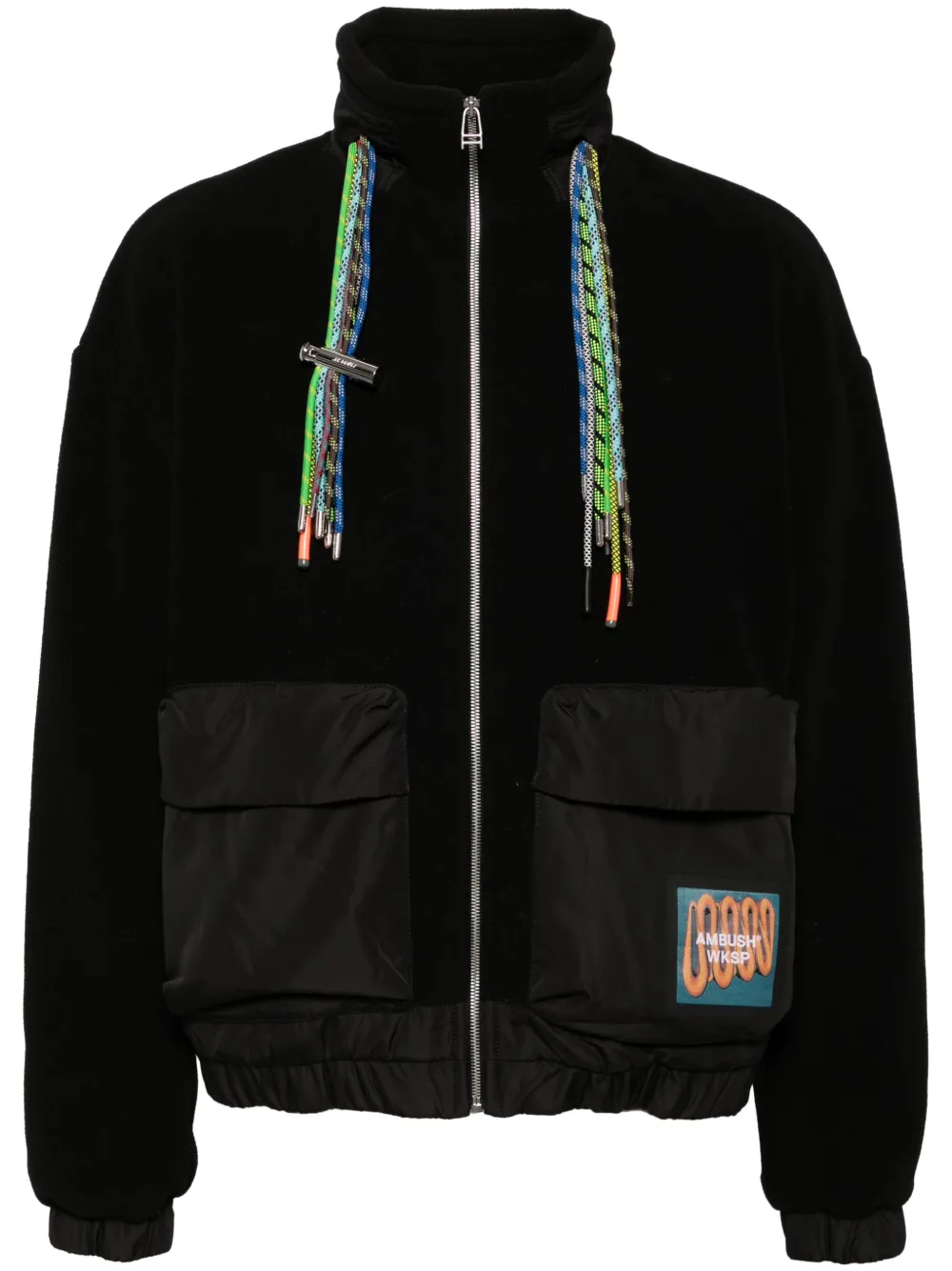 AMBUSH Fleece jack met opstaande hals Zwart