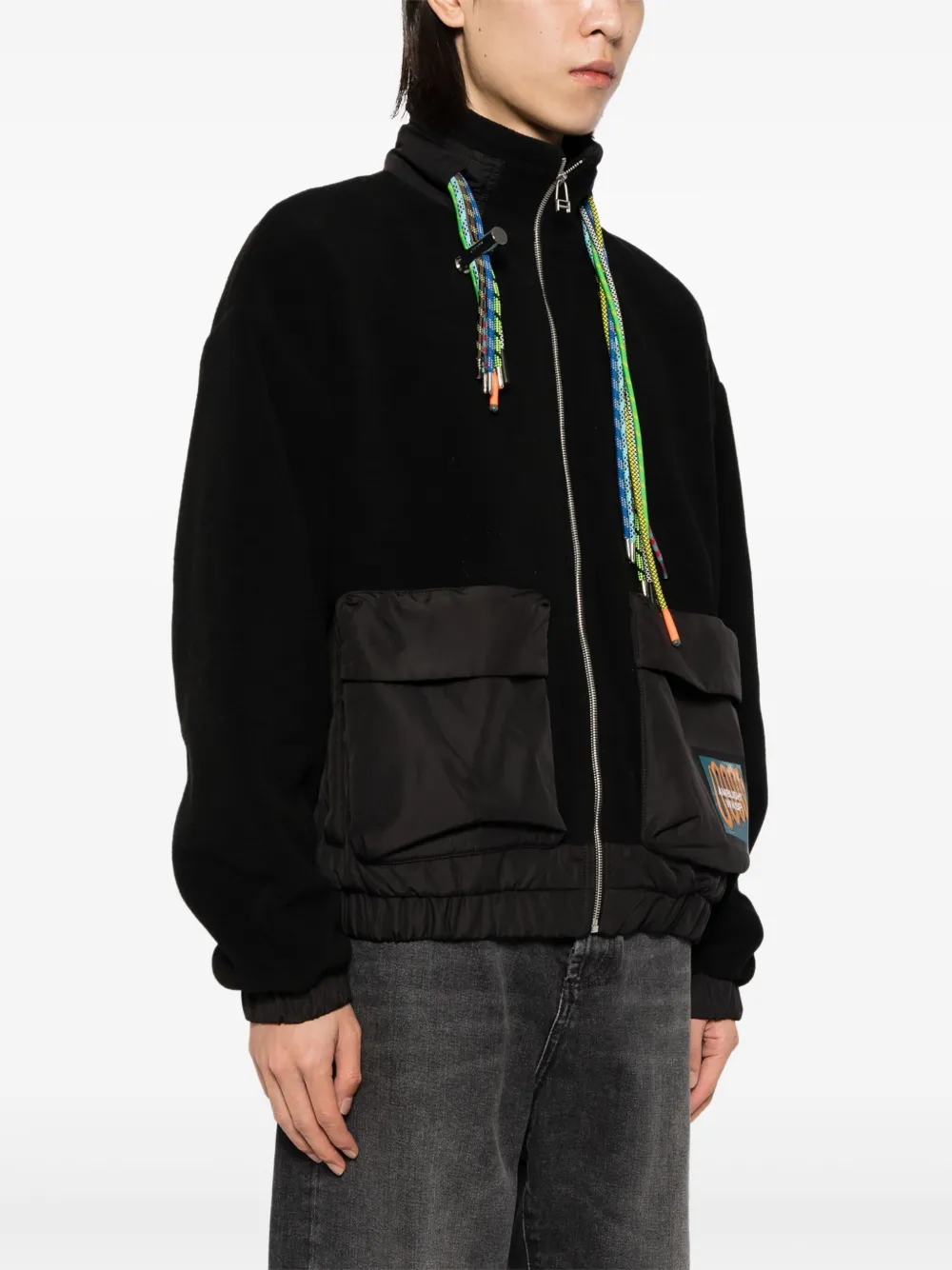 AMBUSH Fleece jack met opstaande hals Zwart