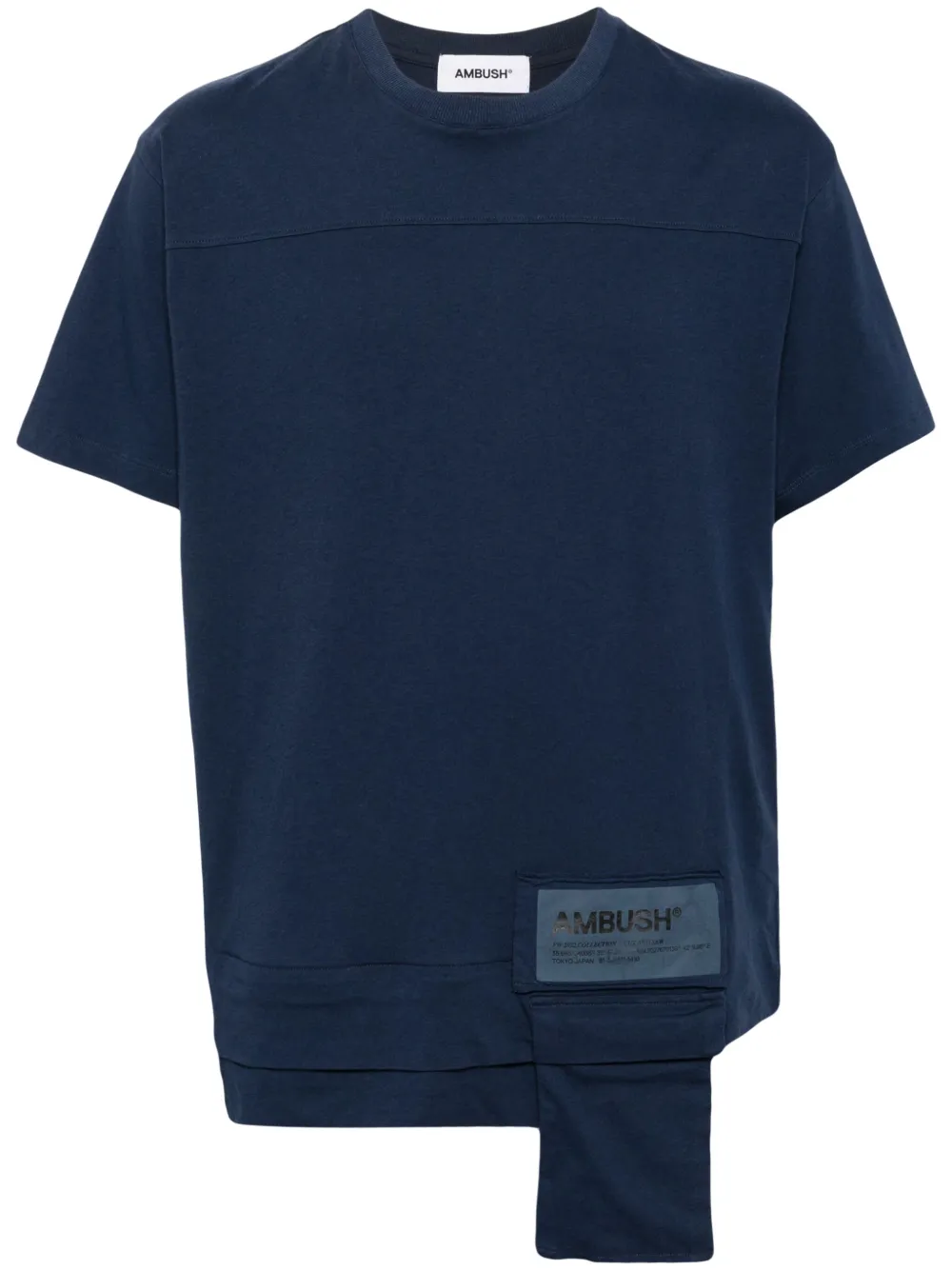 AMBUSH T-shirt met logopatch Blauw