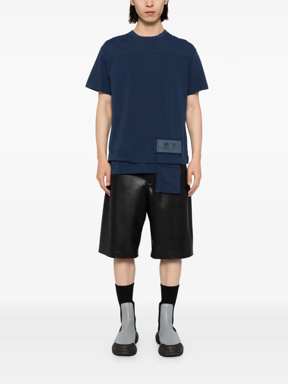 AMBUSH T-shirt met logopatch Blauw