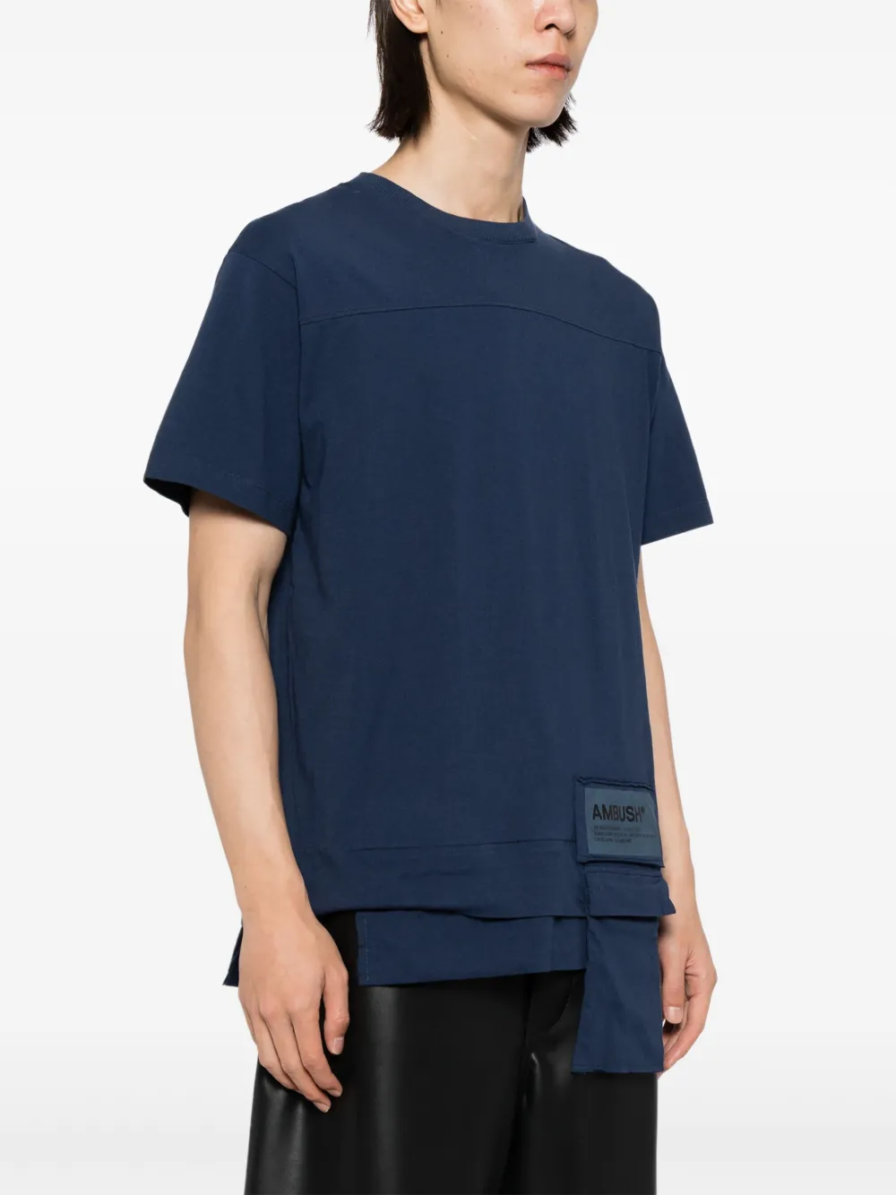 AMBUSH T-shirt met logopatch Blauw