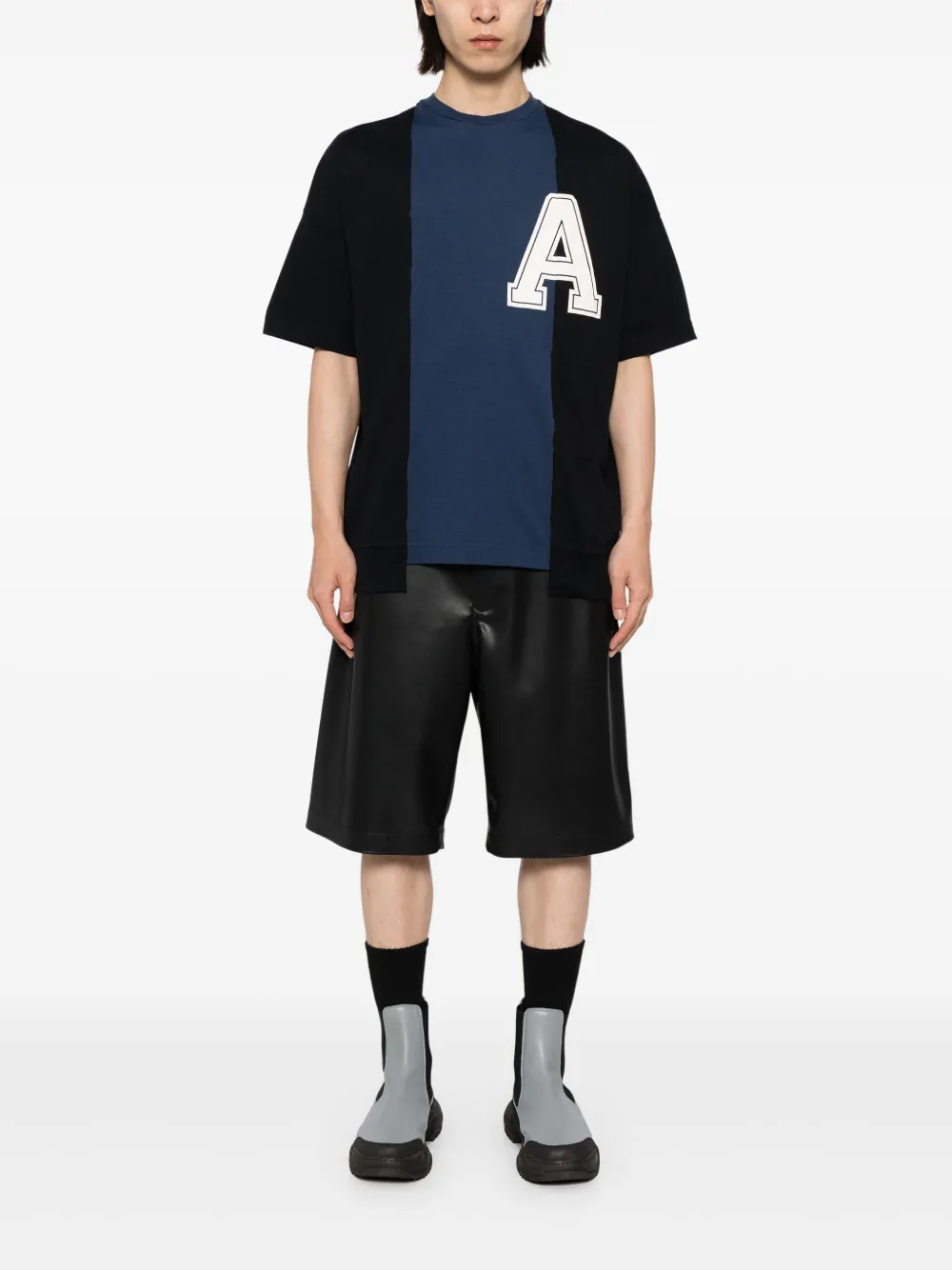 AMBUSH T-shirt met logopatch Blauw