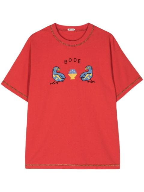 BODE embroidered organic-cotton T-shirt