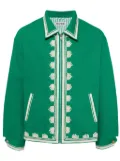 BODE Ripple-appliqué zip-up shirt jacket - Green