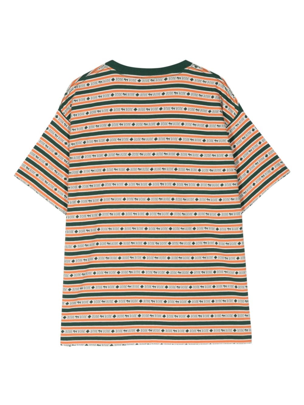 Shop Bode Striped Cotton Shirt In Green