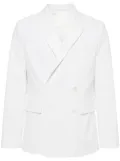 BODE seersucker double-breasted blazer - White