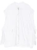 Undercover zip-up vest - White