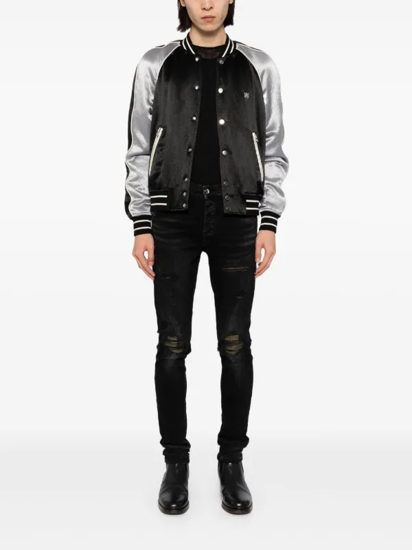 AMIRI ダメージ スキニージーンズ | ブラック | FARFETCH JP