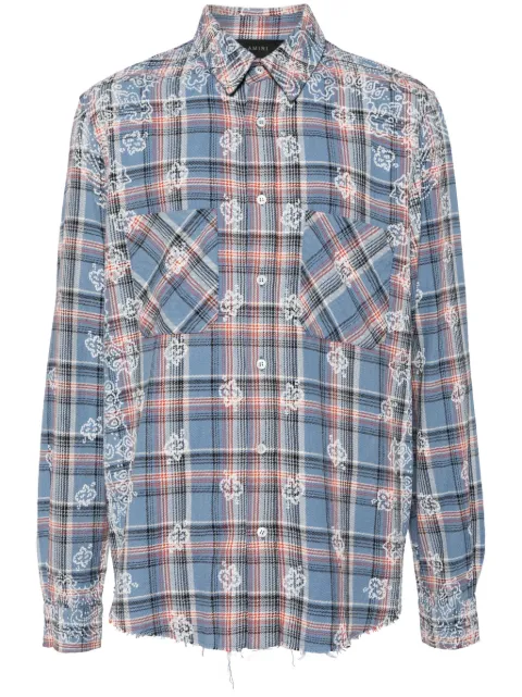 AMIRI chemise en coton à carreaux