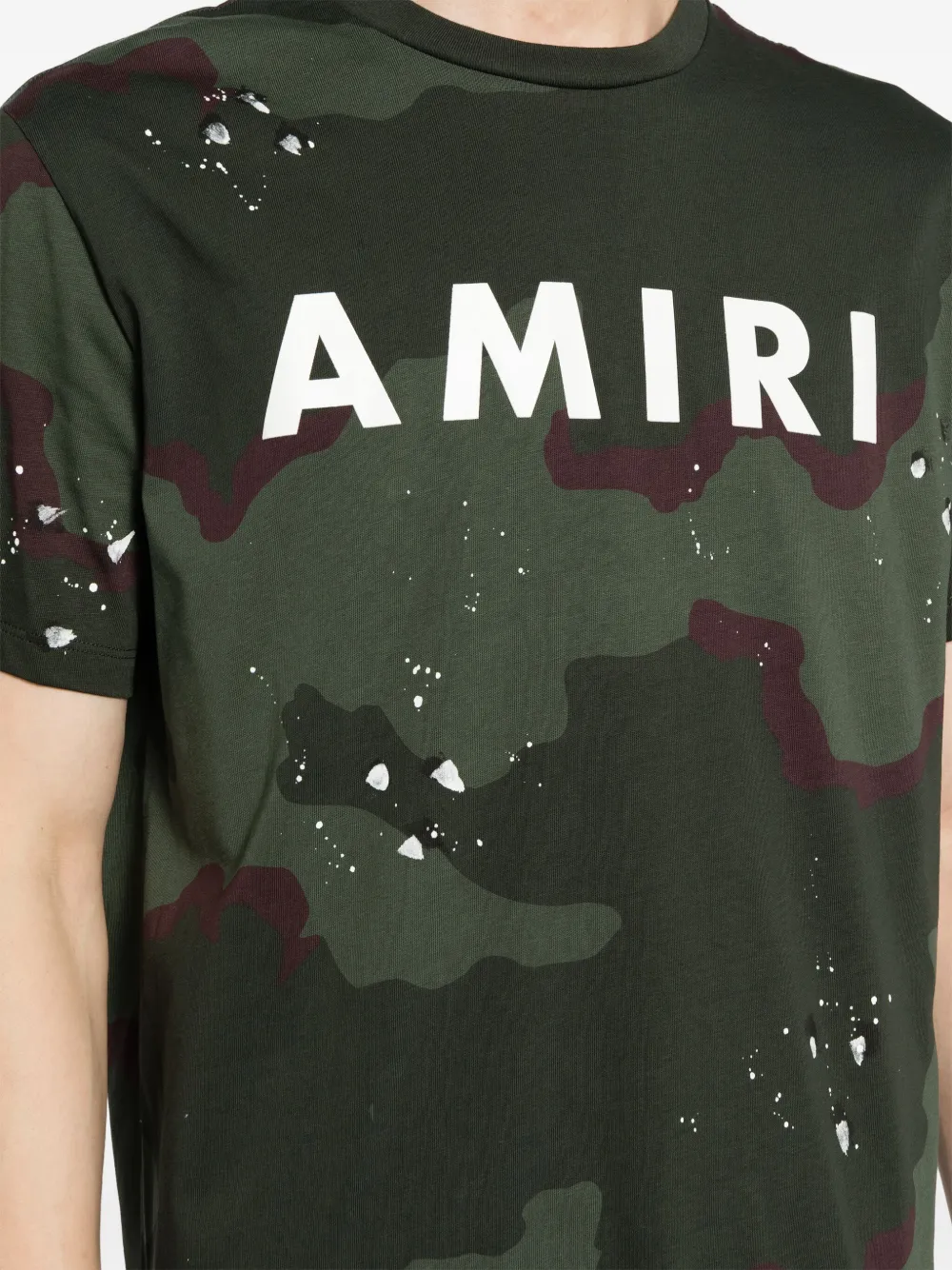 AMIRI T-shirt met logoprint Groen