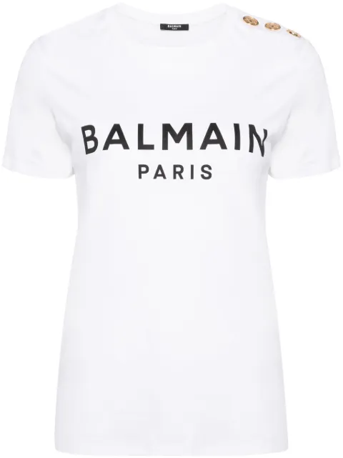 Balmain logo-print cotton T-shirt