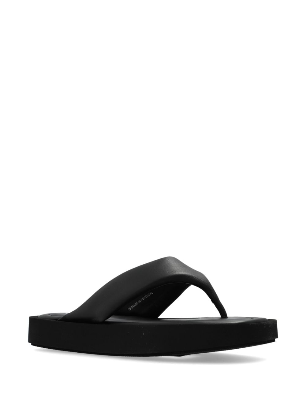 Shop Samsoe & Samsoe Slip-on Leather Sandals In Black