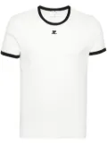 Courrèges Contrast cotton T-shirt - White