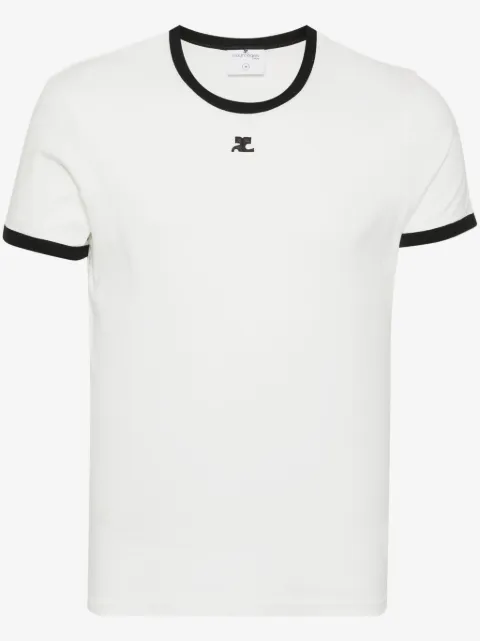 Courrèges Contrast cotton T-shirt