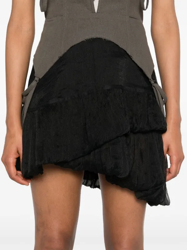 Kiko Kostadinov Lozen シルク ミニスカート | ブラック | FARFETCH JP