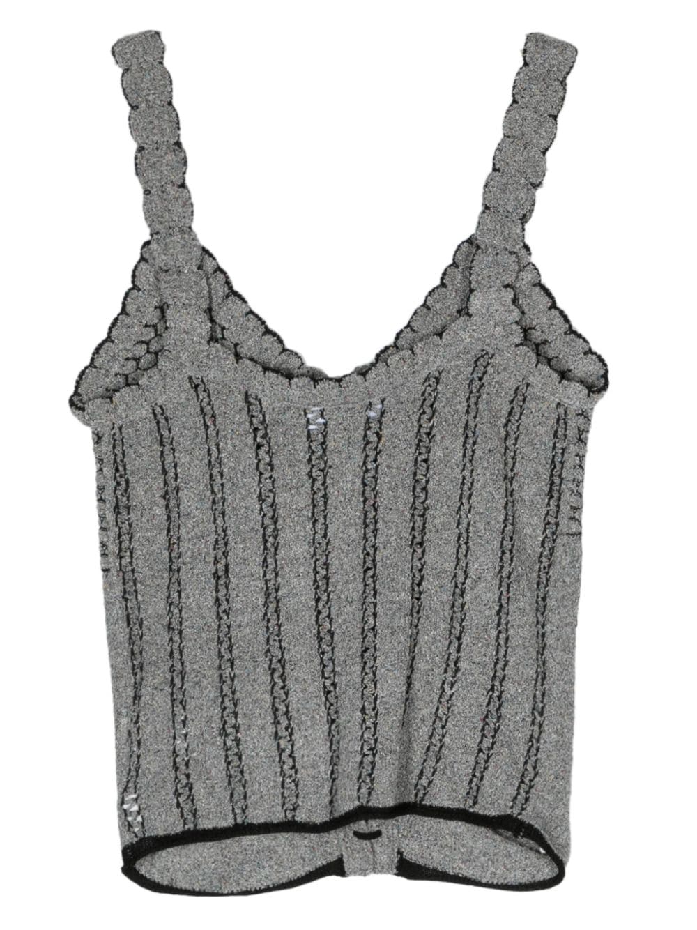 Shop Kiko Kostadinov Urd Lace-up Tank Top In Grey