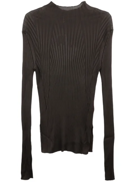 Jil Sander mock-neck ribbed-knit top