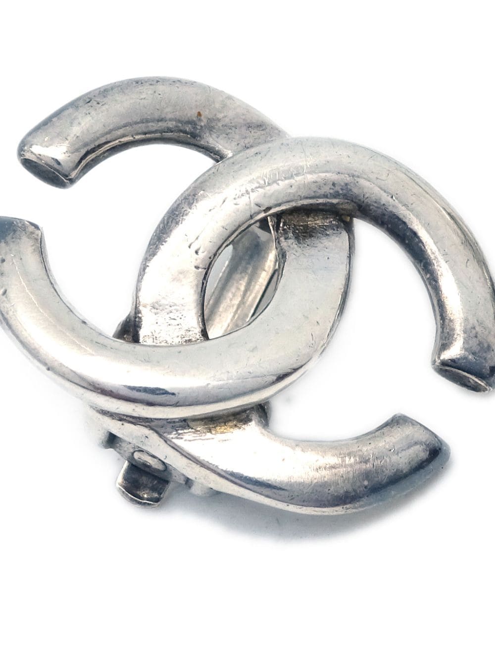 CHANEL Pre-Owned 2001 oorclips met CC-logo - Zilver