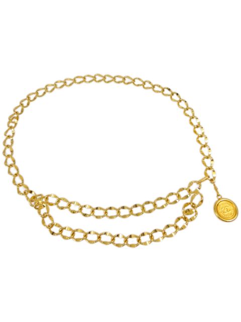 CHANEL 1990-2000s Medallion chain belt Women