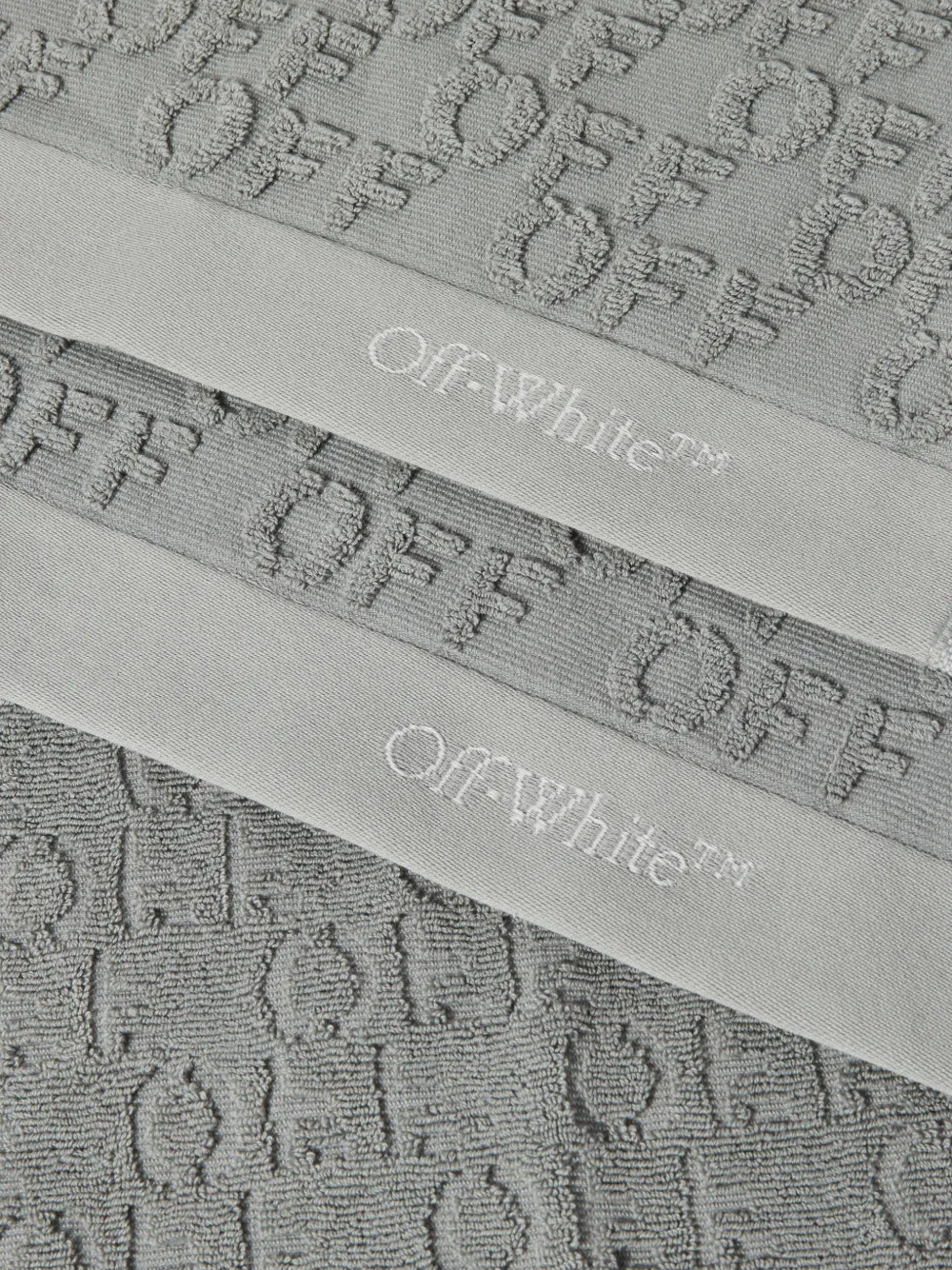 Off-White Twee Off Stamp handdoeken - Grijs