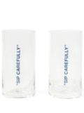 Off-White quote-print cocktail glasses (set of two)