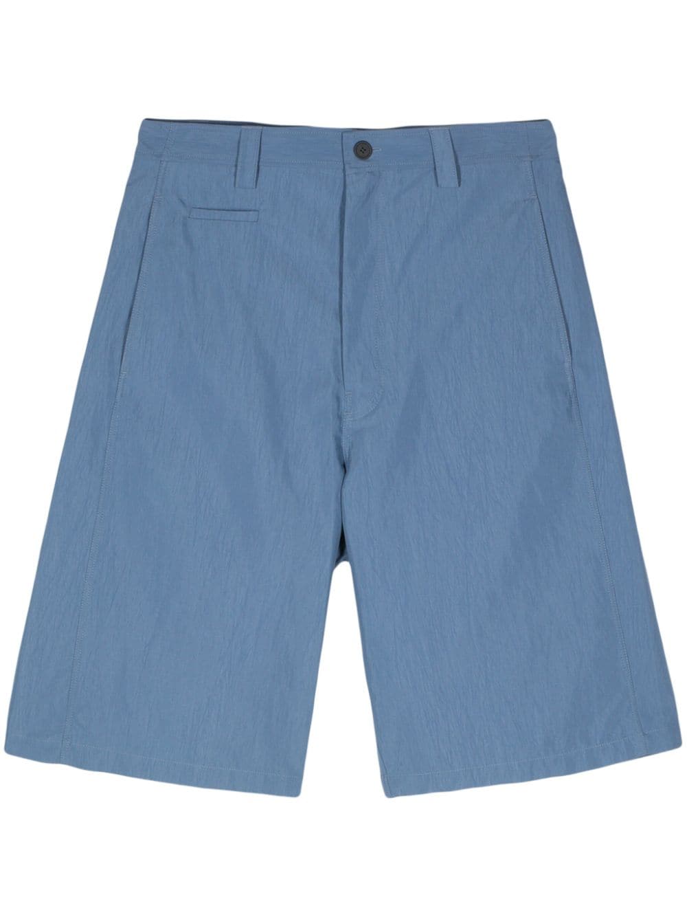 Maison Kitsuné Bermuda shorts met logopatch Blauw