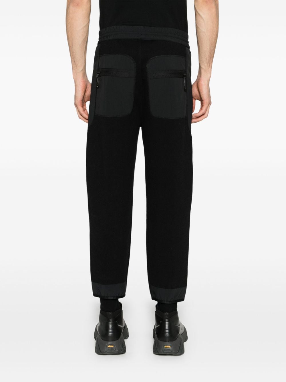 Shop Moncler Tricot Cotton Track Pants In Black