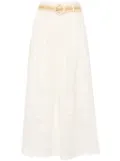 ZIMMERMANN embroidered linen maxi skirt - Neutrals