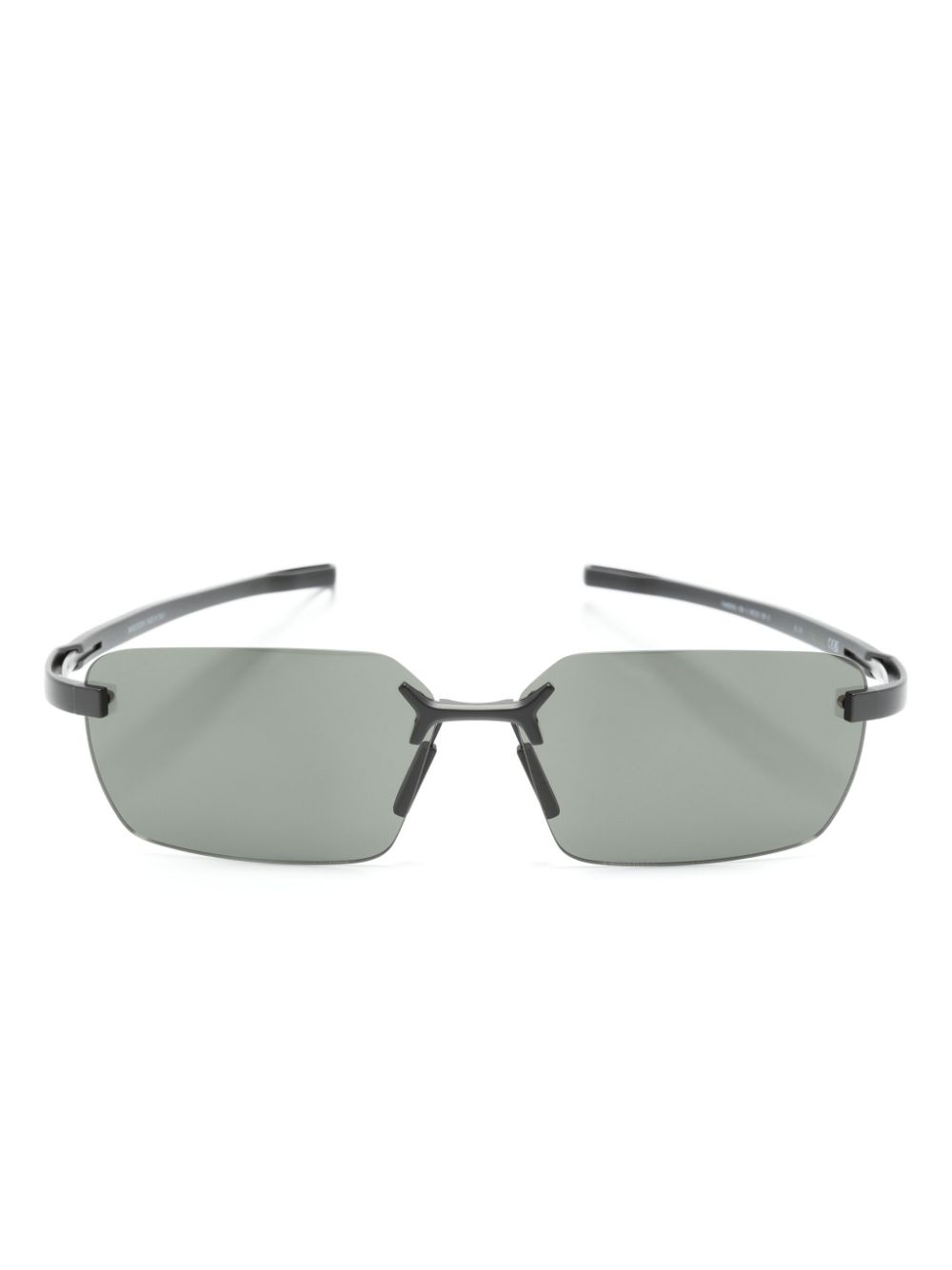 rimless rectangle-frame sunglasses