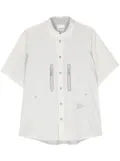 and Wander ripstop-detail short-sleeve shirt - White