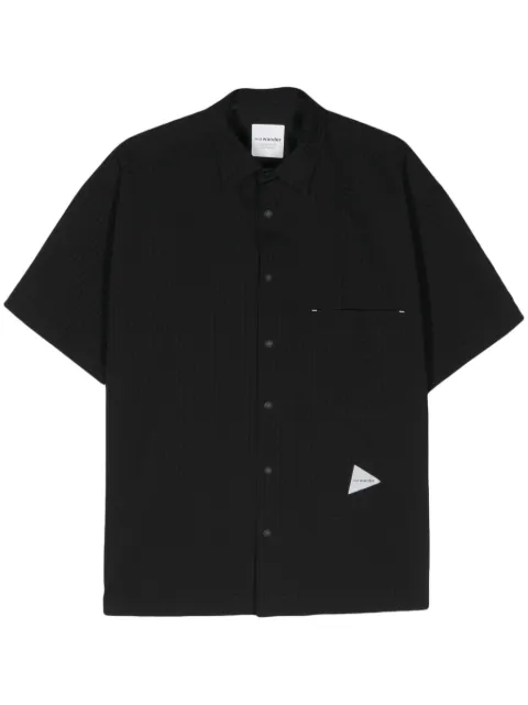 and Wander camisa de tejido seersucker maga corta