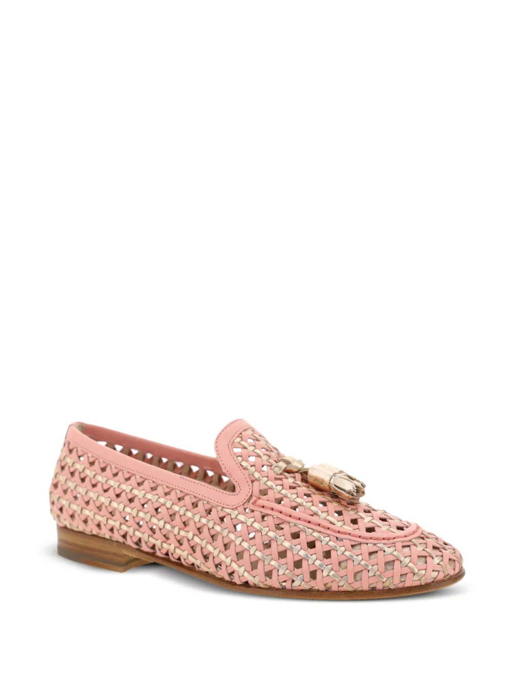 Fratelli Rossetti woven perforated loafers - Roze