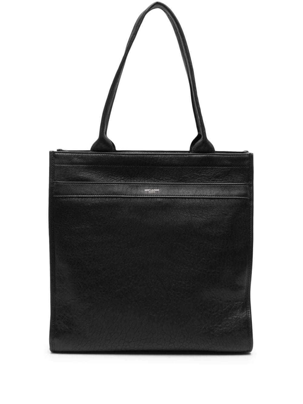 Shop Saint Laurent Logo-print Tote Bag In Black