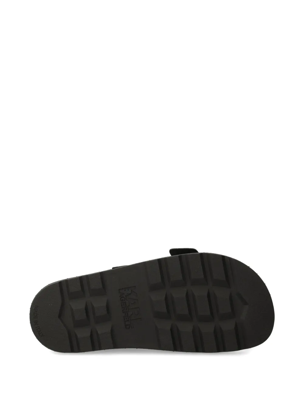 Karl Lagerfeld logo-print slides Black