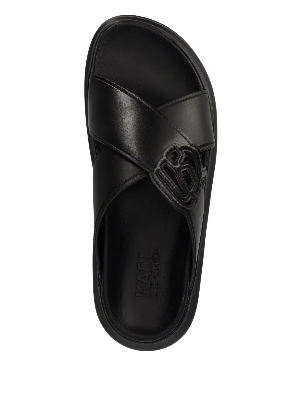 Karl Lagerfeld logo-embellished slides Black