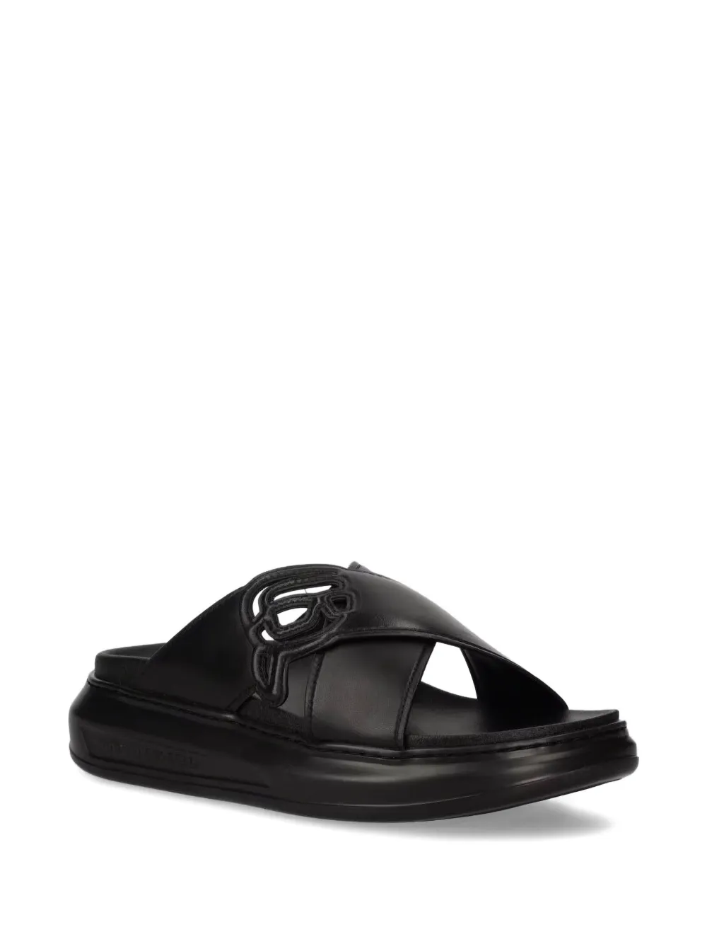 Karl Lagerfeld logo-embellished slides Black
