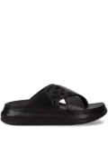 Karl Lagerfeld logo-embellished slides - Black