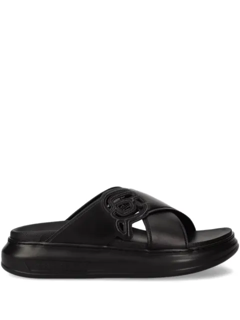 Karl Lagerfeld logo-embellished slides